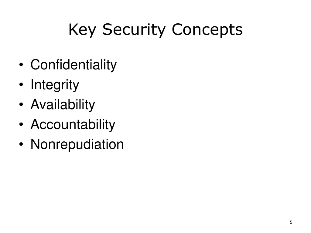 key security concepts