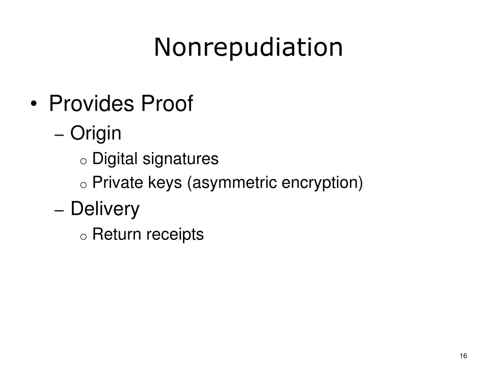 nonrepudiation