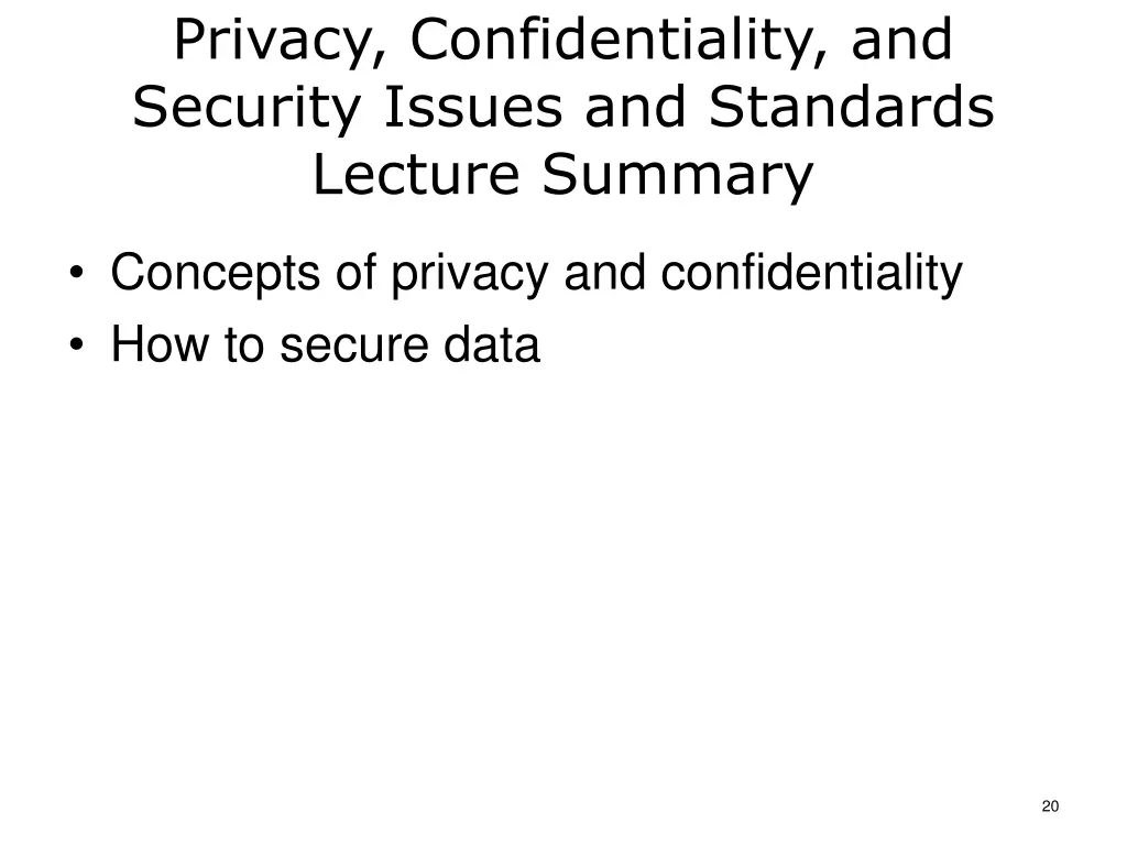 privacy confidentiality and security issues 1