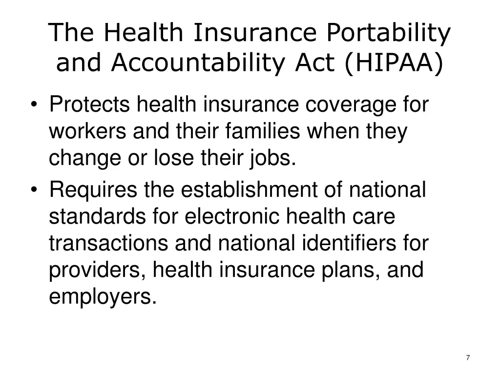 the health insurance portability