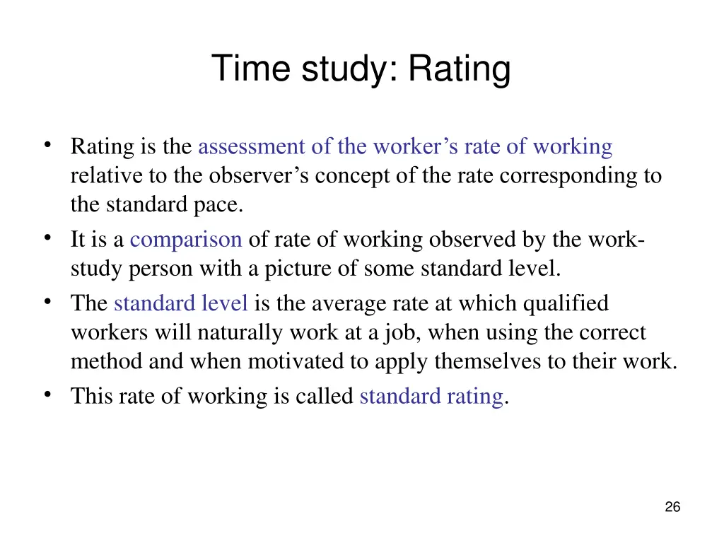 time study rating