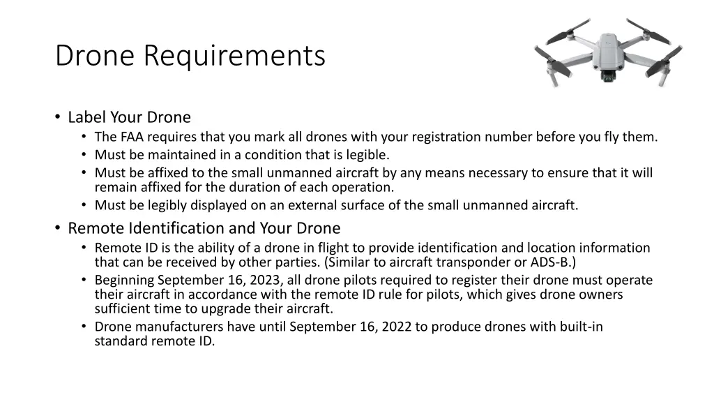drone requirements 1