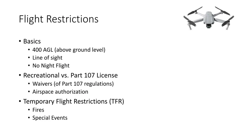 flight restrictions