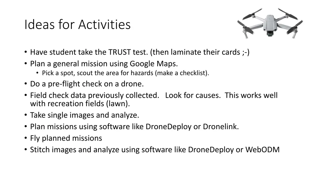 ideas for activities