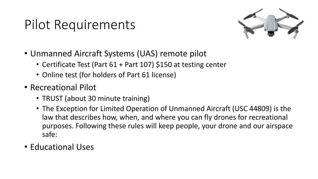 pilot requirements