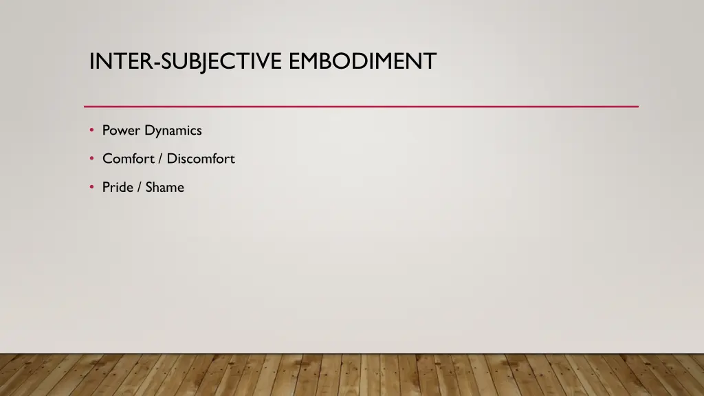 inter subjective embodiment