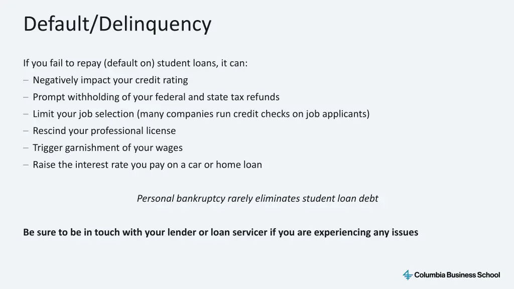 default delinquency