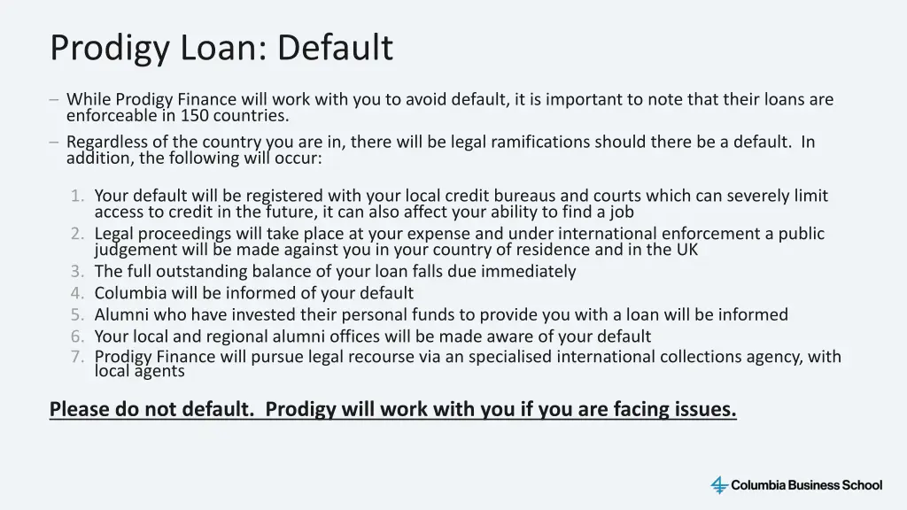 prodigy loan default