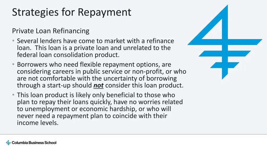 strategies for repayment