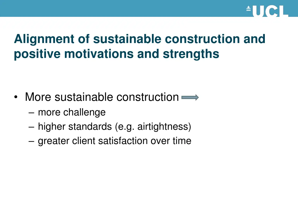 alignment of sustainable construction