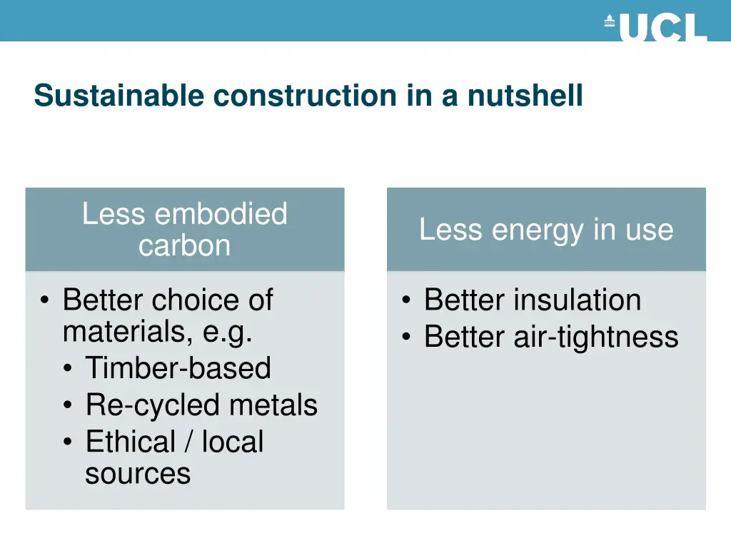 sustainable construction in a nutshell