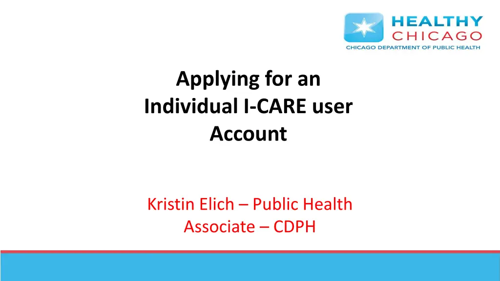 applying for an individual i care user account