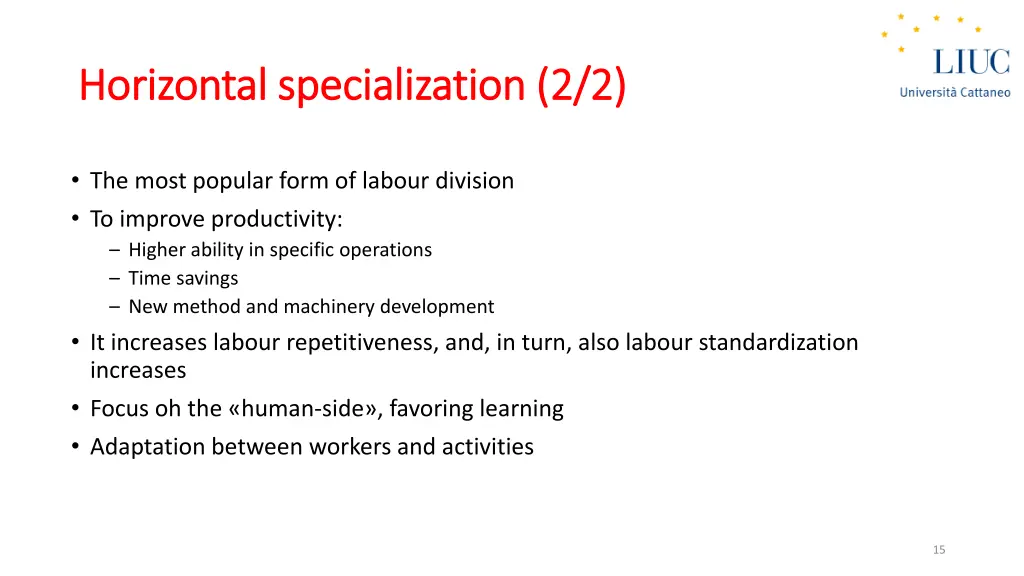 horizontal horizontal specialization 1