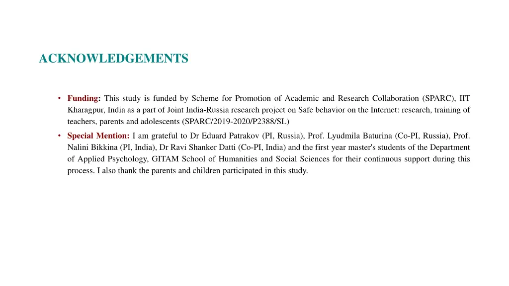 acknowledgements