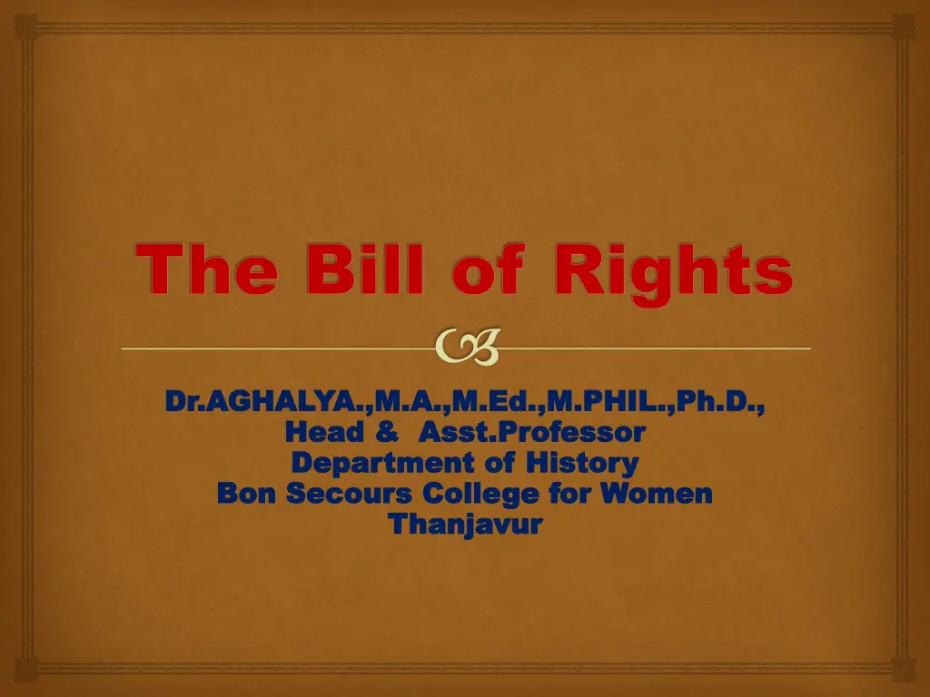 the bill of rights