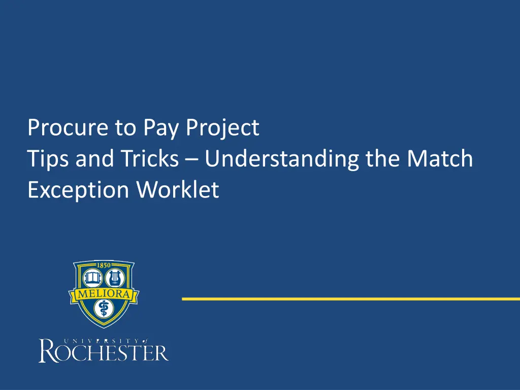 procure to pay project tips and tricks