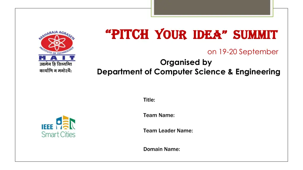pitch pitch your idea summit your idea summit