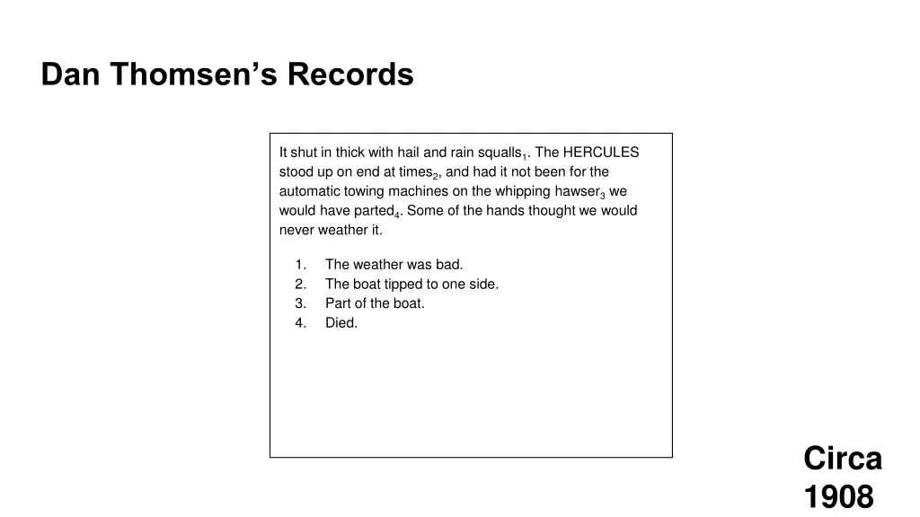 dan thomsen s records