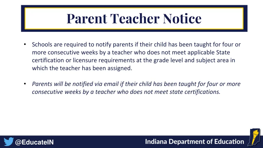 parent teacher notice
