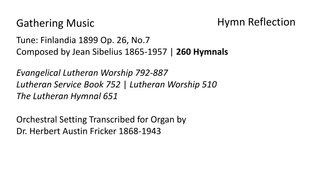 hymn reflection