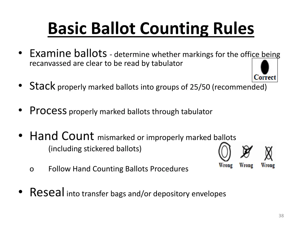 basic ballot counting rules