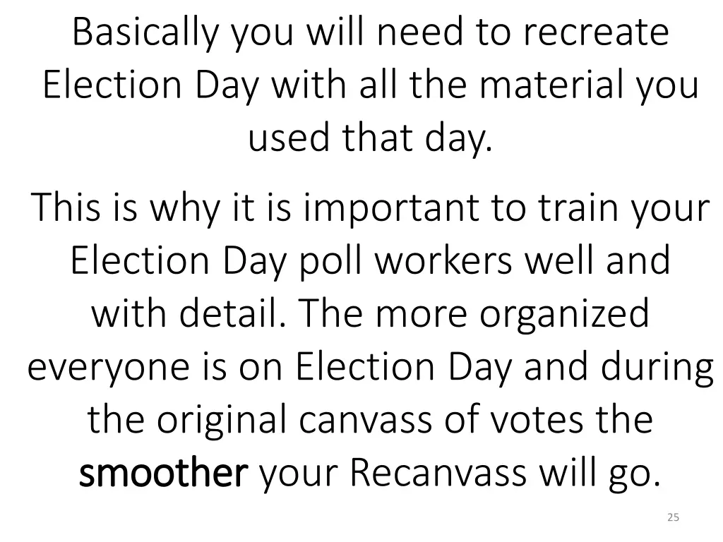 basically you will need to recreate election