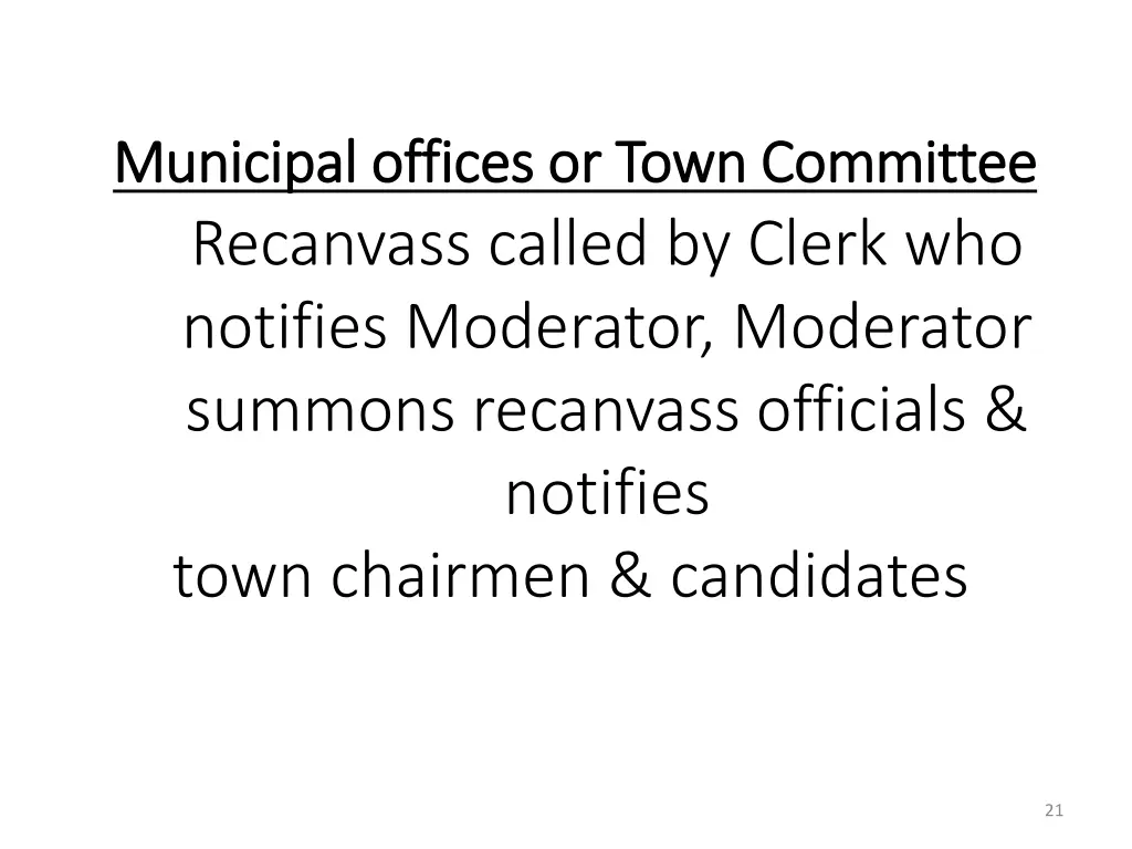 municipal offices or town committee municipal