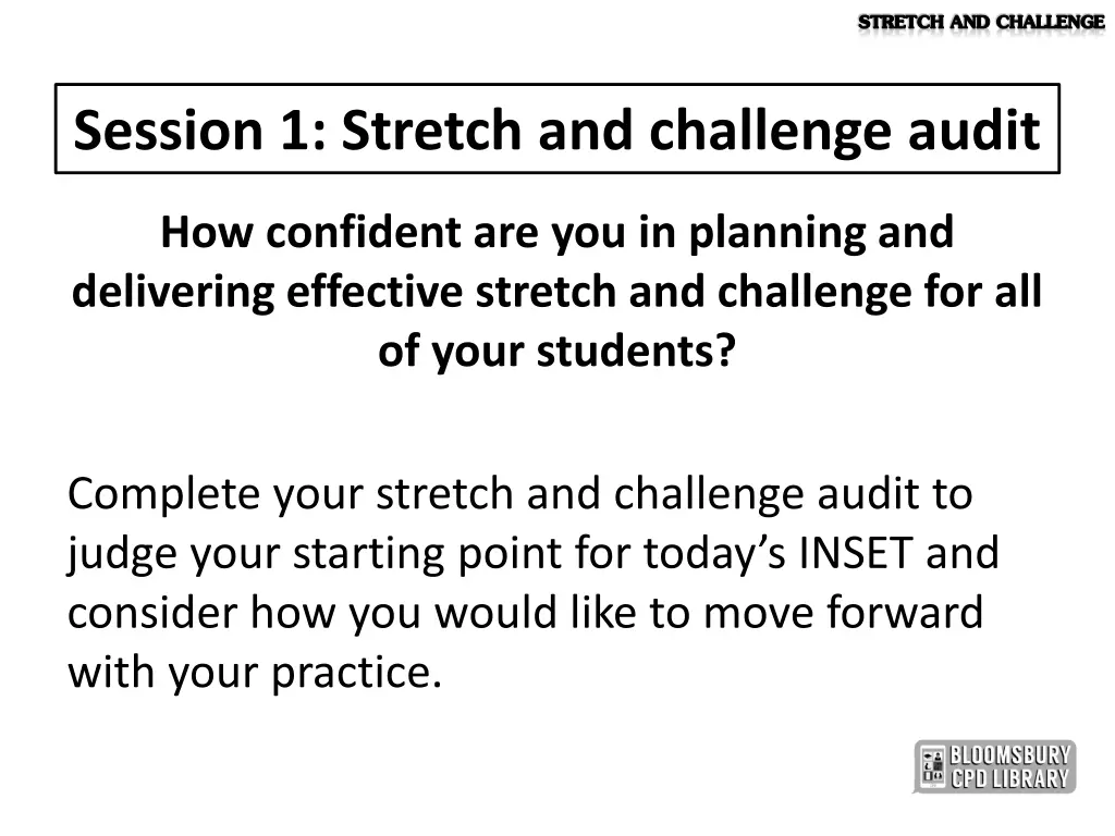 stretch and challenge 1