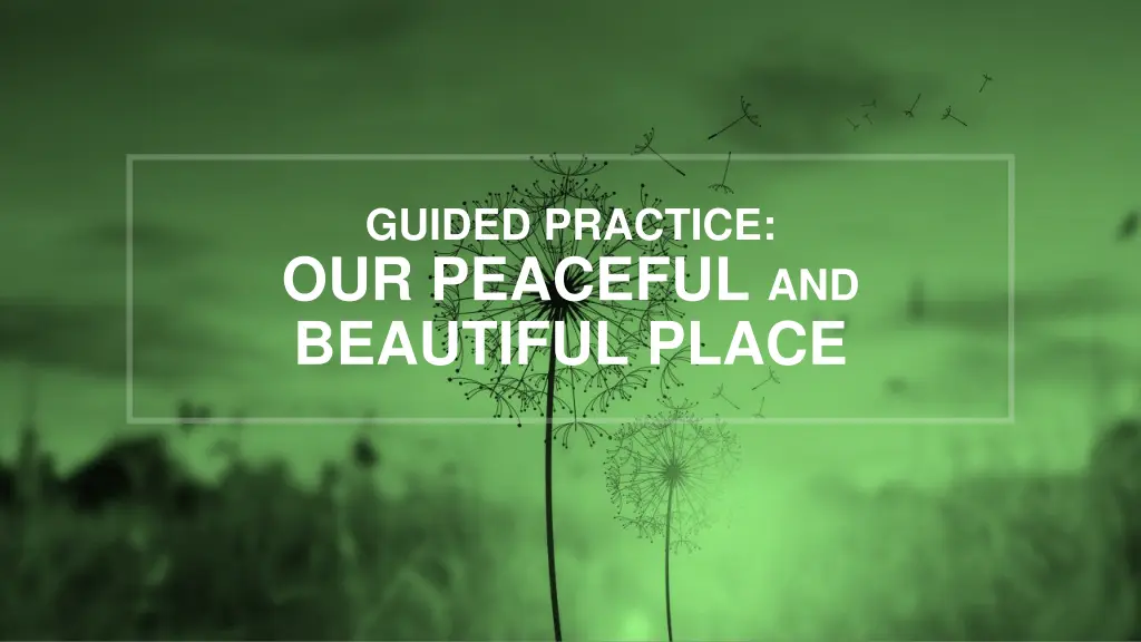 guided practice our peaceful and beautiful place