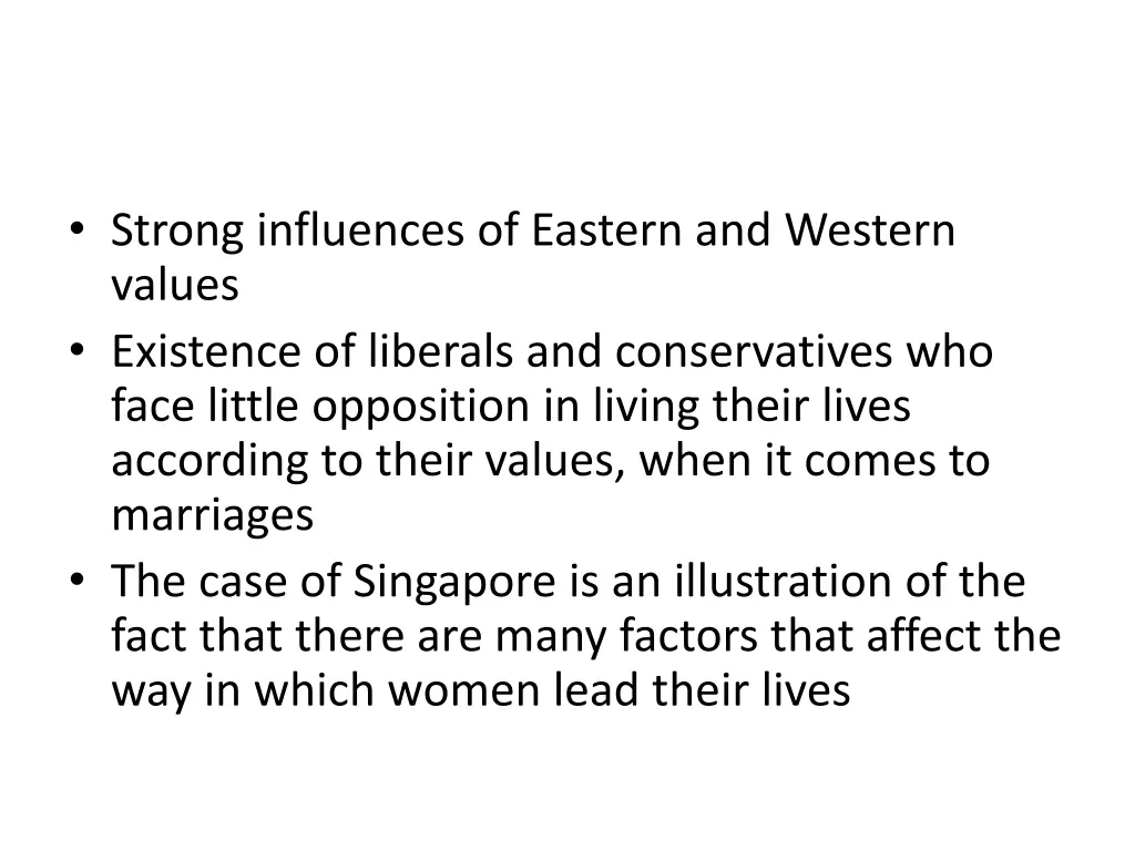 strong influences of eastern and western values