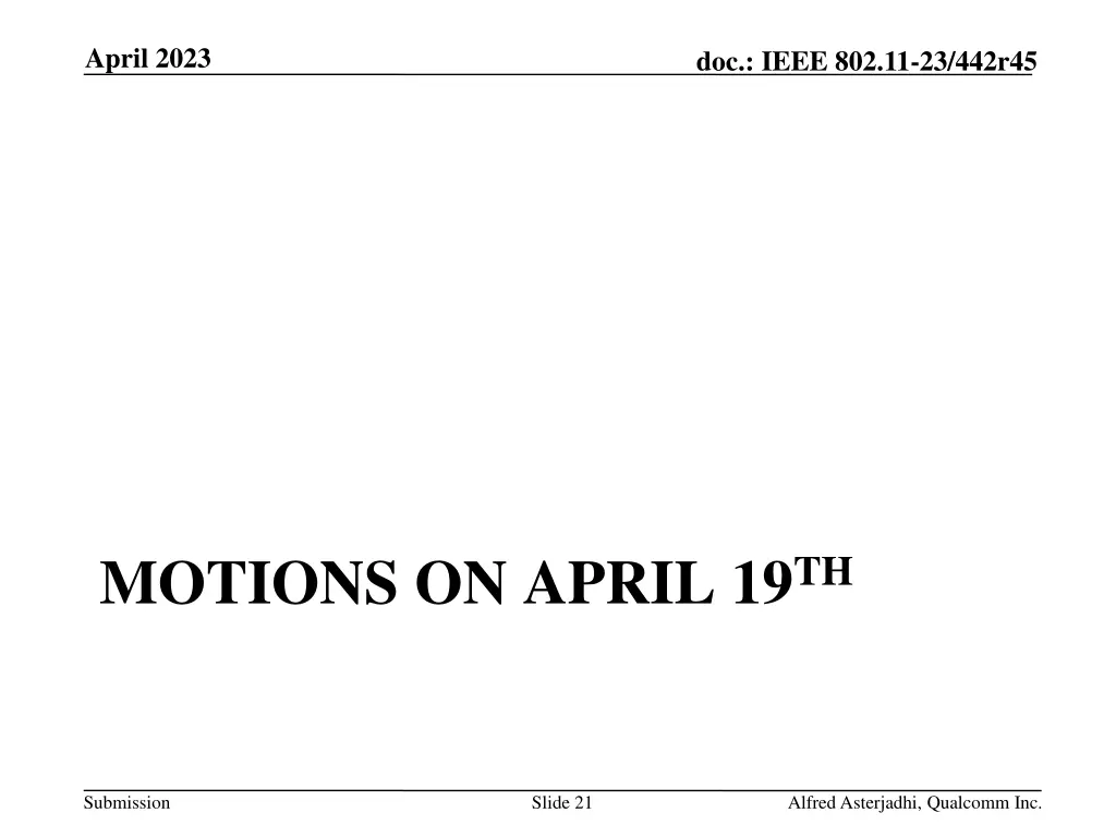 april 2023