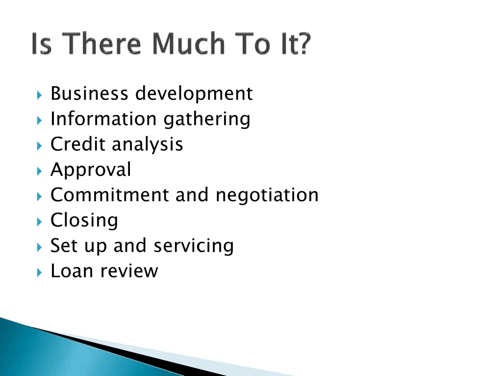 business development information gathering credit