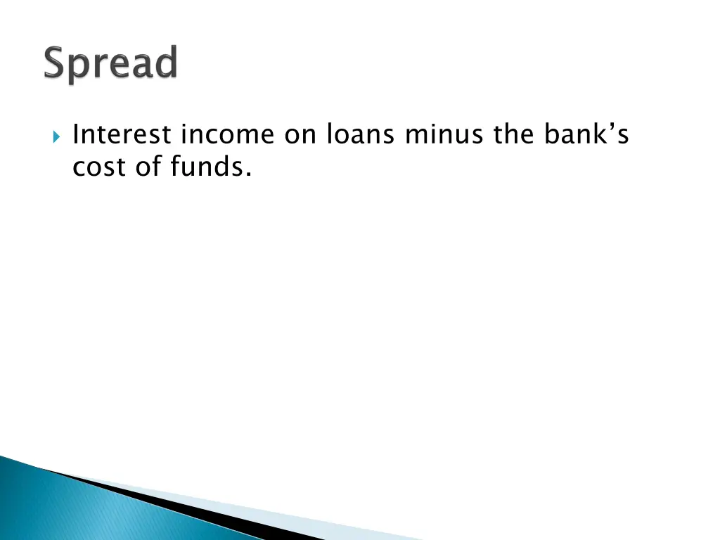 interest income on loans minus the bank s cost