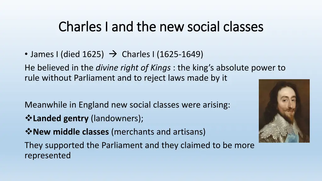 charles i and the new social charles