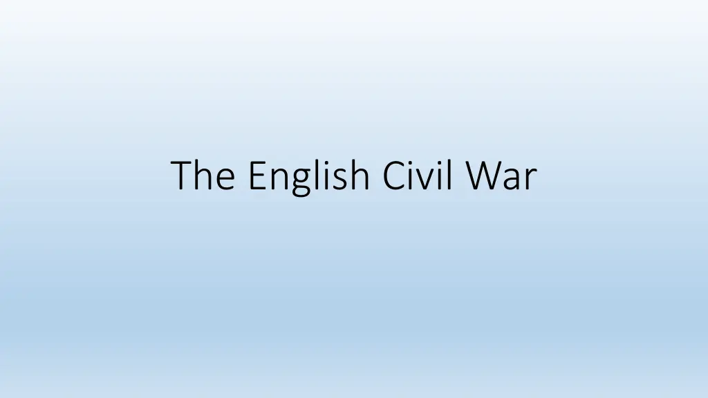 the english civil war
