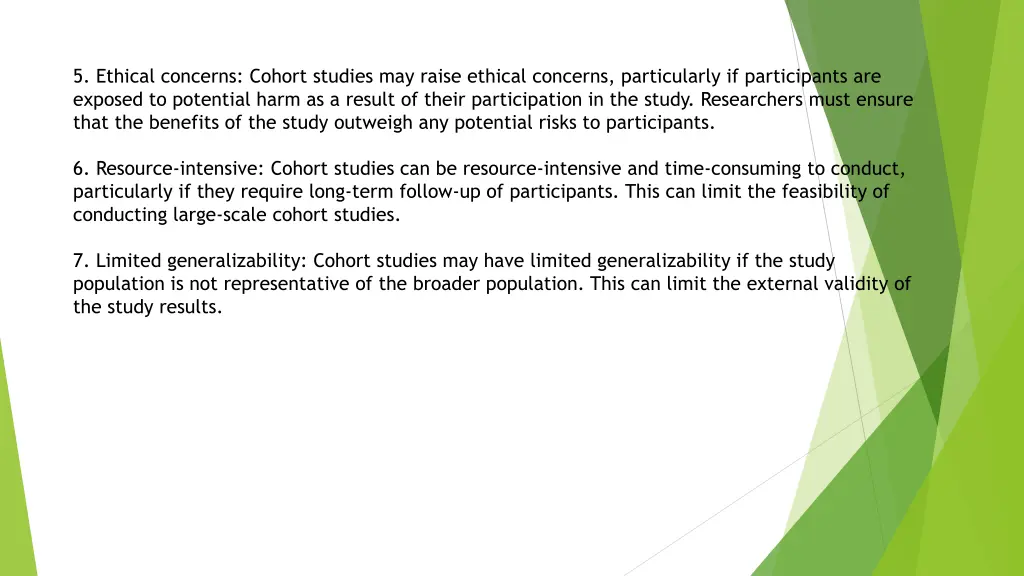 5 ethical concerns cohort studies may raise