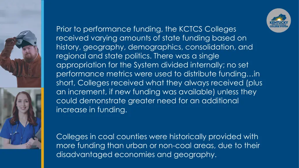 prior to performance funding the kctcs colleges