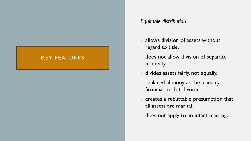 equitable distribution