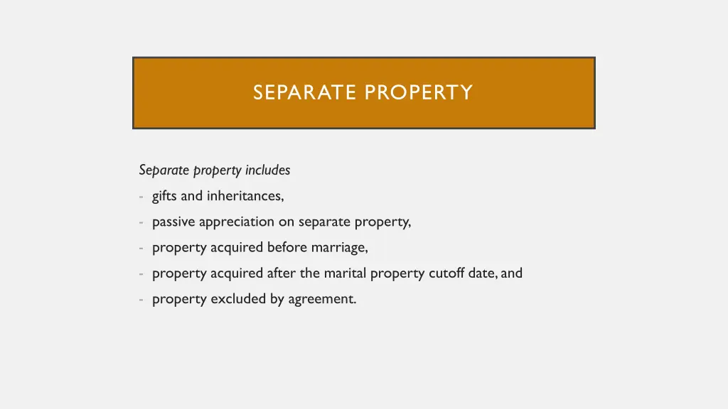 separate property