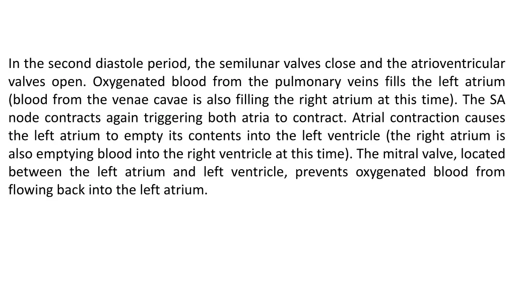 in the second diastole period the semilunar