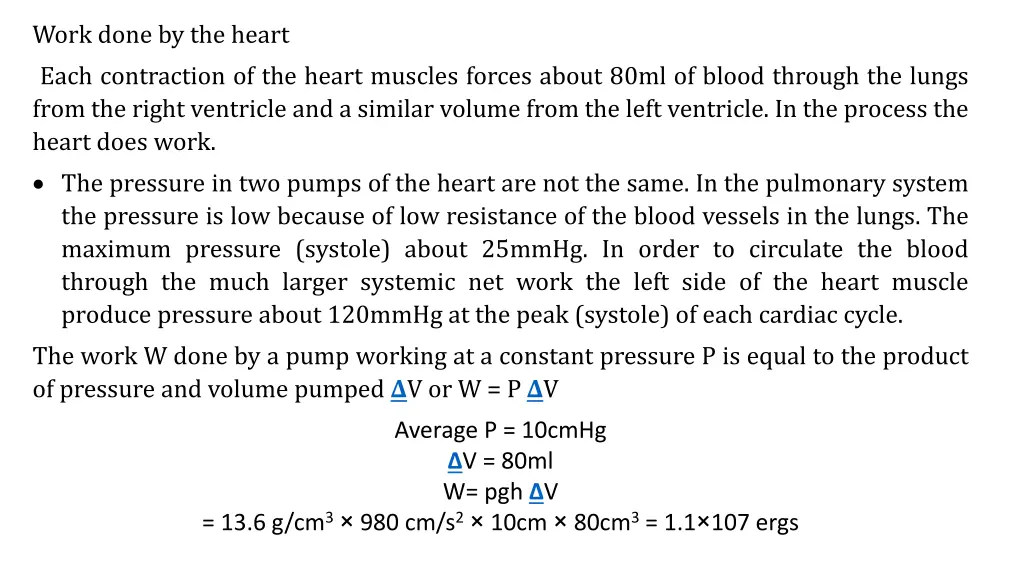 work done by the heart each contraction