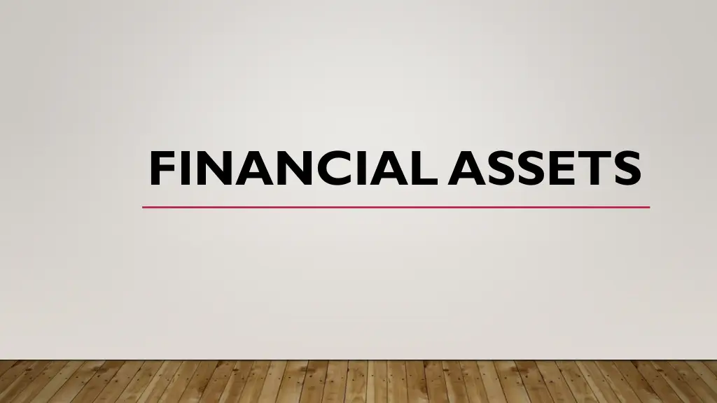 financial assets