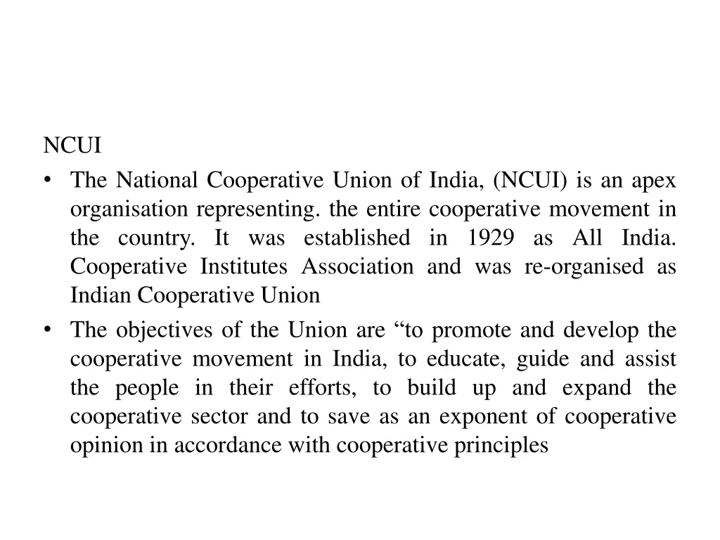 ncui the national cooperative union of india ncui