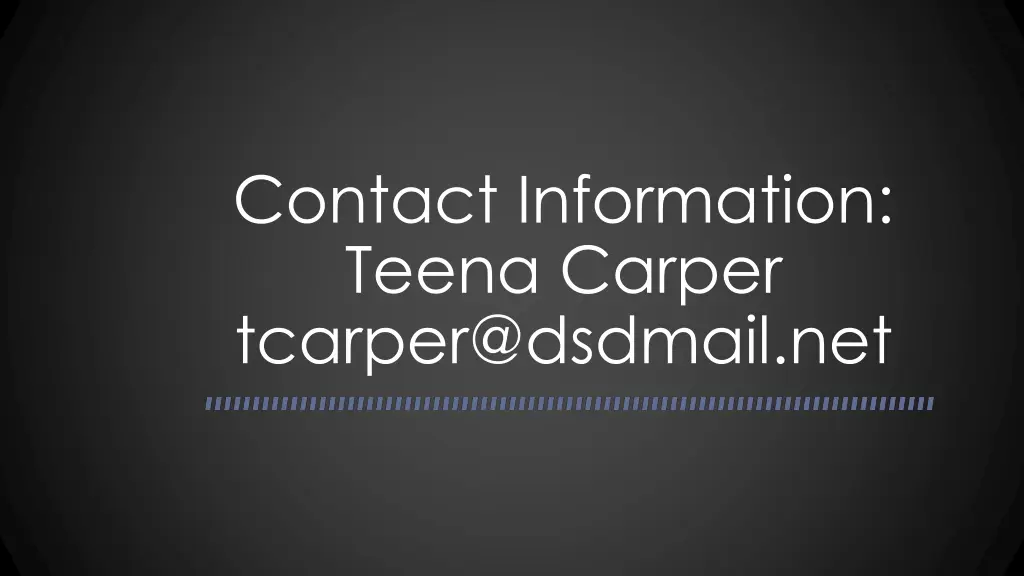 contact information teena carper tcarper@dsdmail