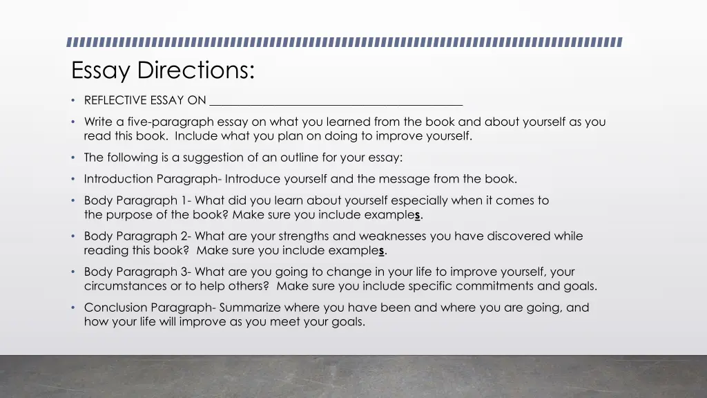 essay directions