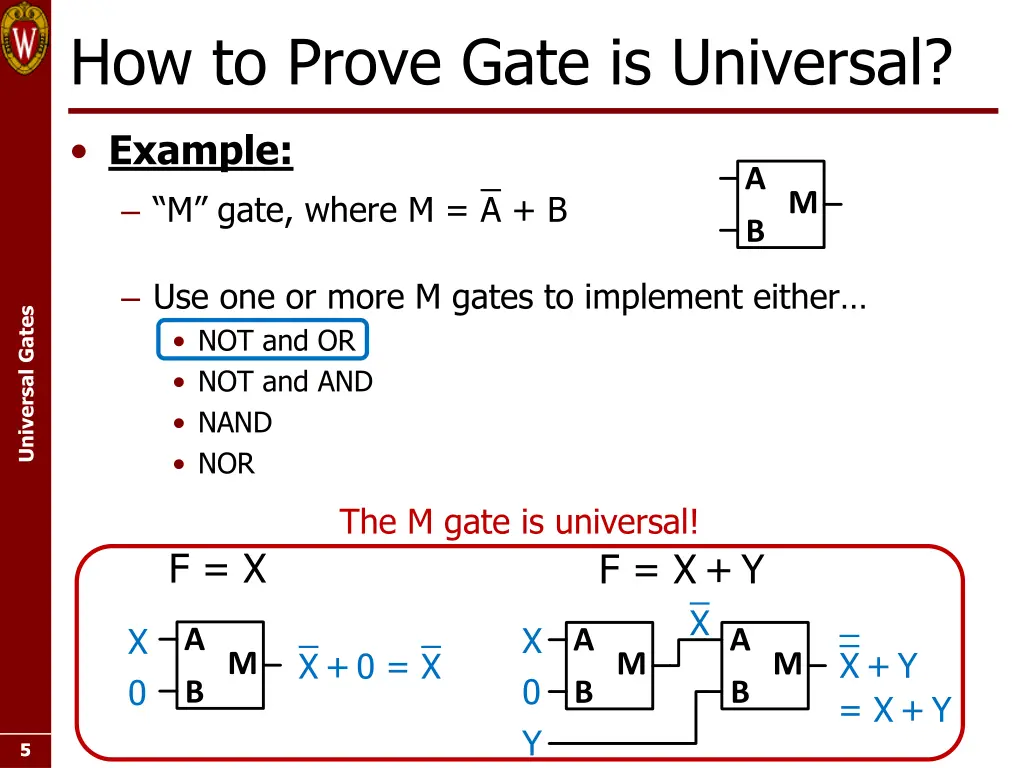 how to prove gate is universal