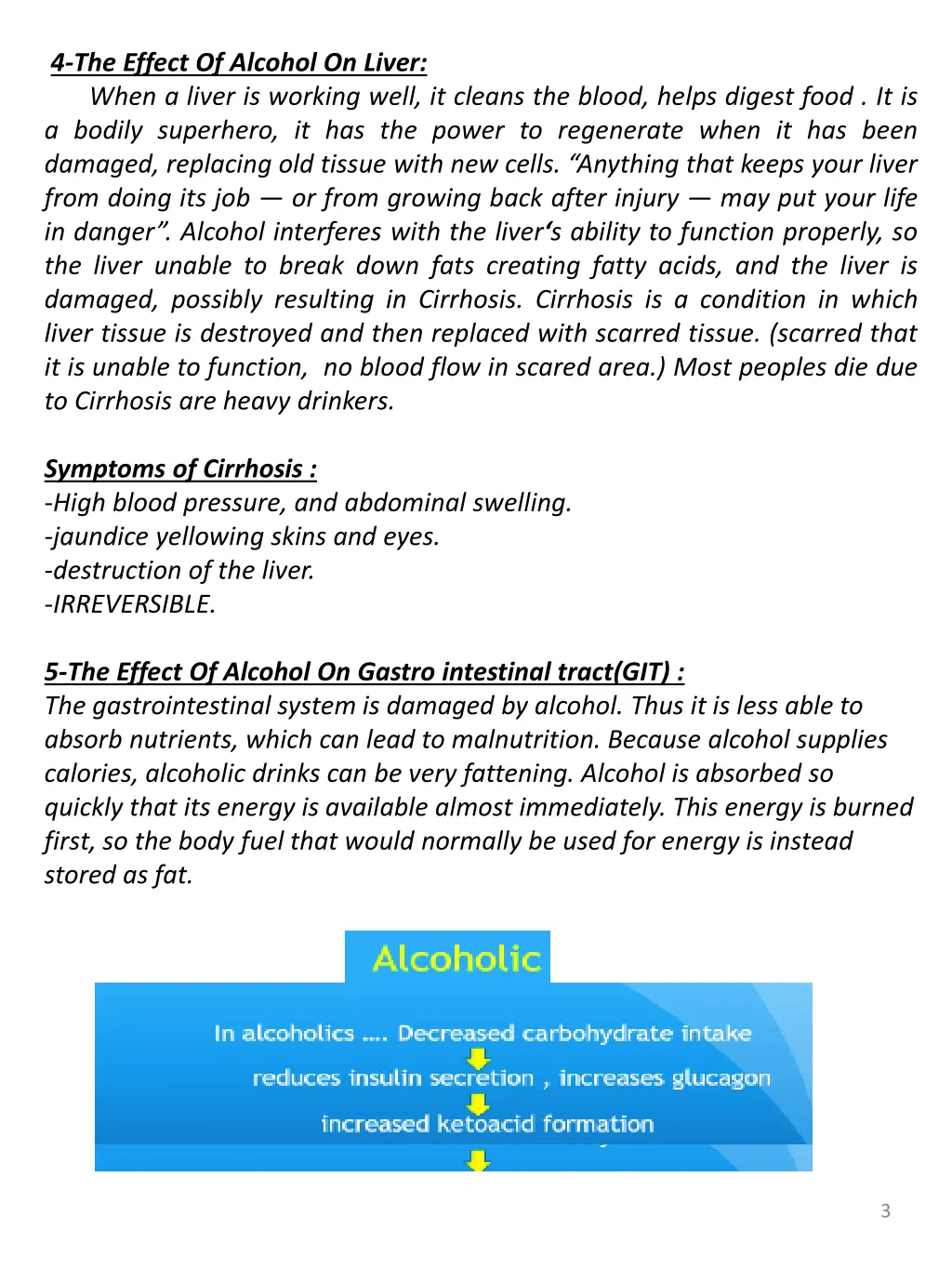 4 the effect of alcohol on liver when a liver