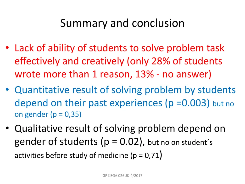 summary and conclusion