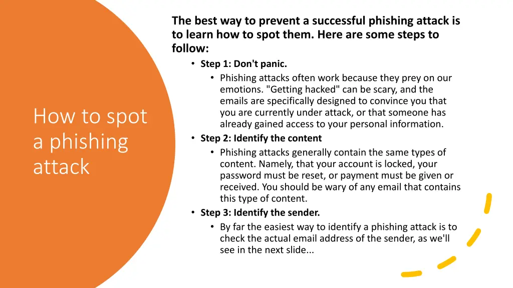 the best way to prevent a successful phishing