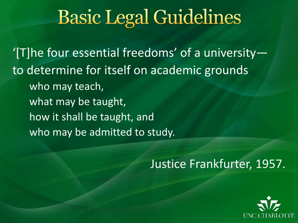 basic legal guidelines